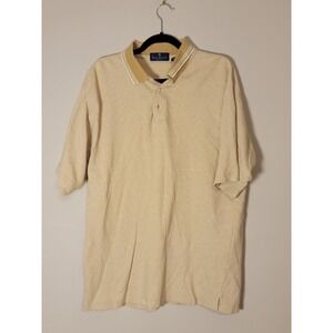 Bill Blass Mens Knit Polo Shirt Size XL Short Sleeve, Collar, Cotton Great!